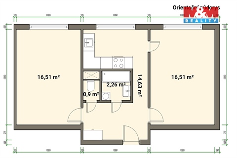 Prodej bytu 2+1, 51 m² - 2
