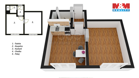 Prodej bytu 1+1, 37 m² 2