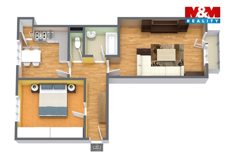 Pronájem bytu 2+1, 55 m² - 14