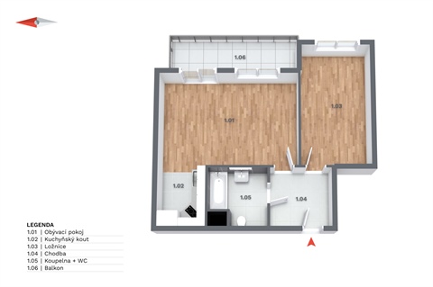 Prodej bytu 2kk, 48 m² 4