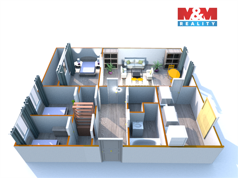 Pronájem bytu 4+1, 76 m² - 0