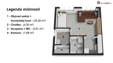 Prodej bytu 1kk, 35 m² - 14