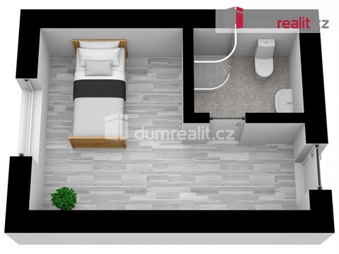 Pronájem bytu 1kk, 17 m² - 2