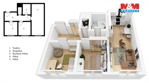 Prodej bytu 3kk, 54 m² - 12