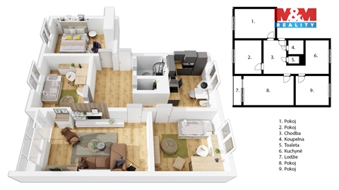 Prodej bytu 4+1, 84 m² 4