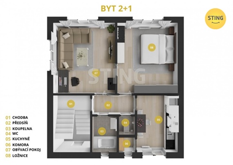 Prodej bytu 2+1, 68 m² 4