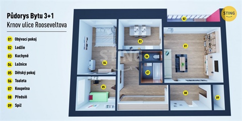 Prodej bytu 3+1, 67 m² - 12