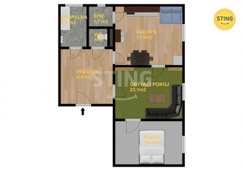 Prodej bytu 2+1, 69 m² 18