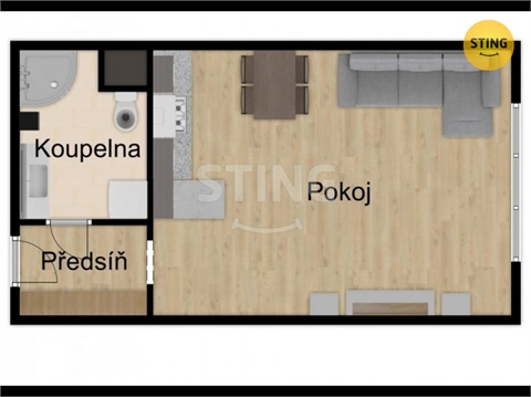 Pronájem bytu 1kk, 32 m² 8