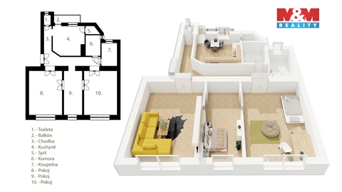 Prodej bytu 3+1, 104 m² 18