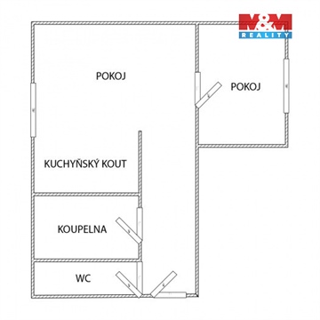 Pronájem bytu 2+1, 54 m² - 14