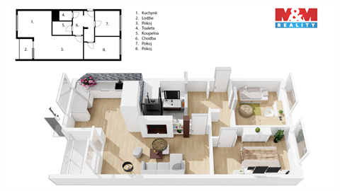 Prodej bytu 3+1, 64 m² - 0