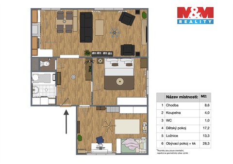 Prodej bytu 3kk, 74 m² 14