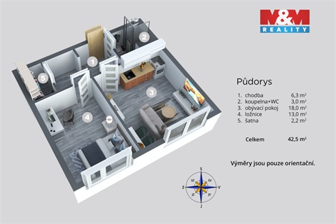Prodej bytu 2kk, 43 m² 10
