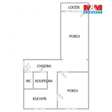 Pronájem bytu 2+1, 51 m² - 6