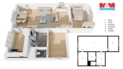 Prodej bytu 2+1, 55 m² 16