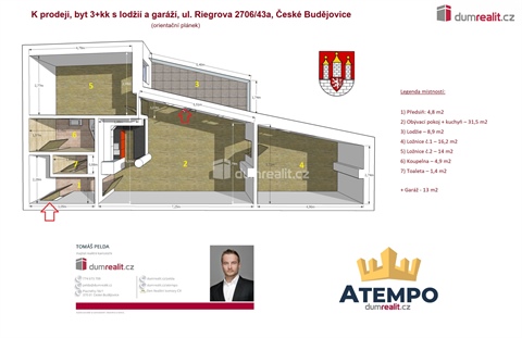 Prodej bytu 3kk, 94 m² - 0