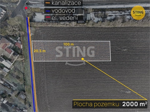 Prodej stavebního pozemku, 2 000 m² - 0