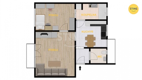 Prodej bytu 2+1, 66 m² 2