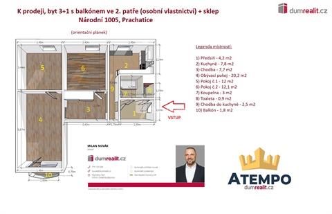 Prodej bytu 3+1, 72 m² - 0