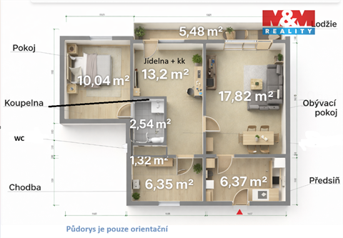 Prodej bytu 2+1, 58 m² - 2