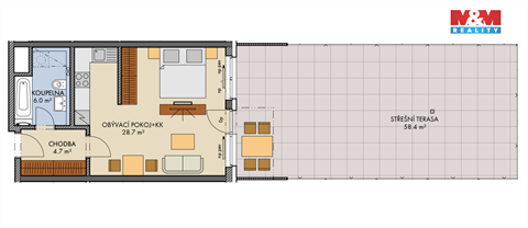 Prodej bytu 1kk, 41 m² - 0