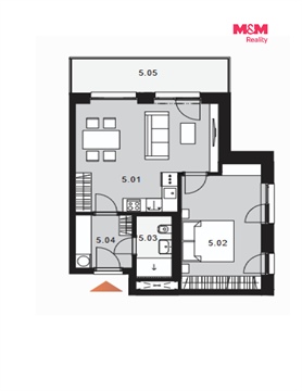 Prodej bytu 2kk, 52 m² - 2