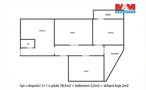 Prodej bytu 3+1, 78 m² 4