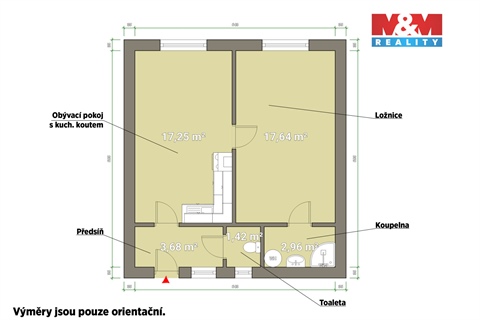 Prodej bytu 2kk, 43 m² - 2