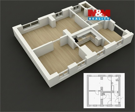 Prodej bytu 2+1, 72 m² - 0