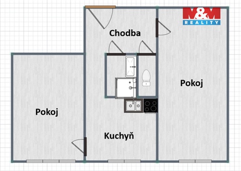 Pronájem bytu 2+1, 47 m² 8