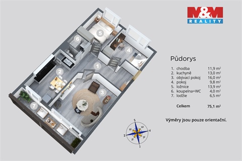 Prodej bytu 3+1, 68 m² 18