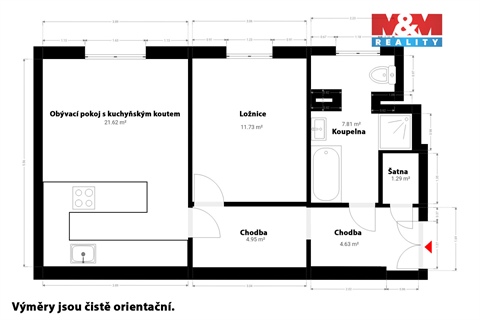 Prodej bytu 2kk, 63 m² 24