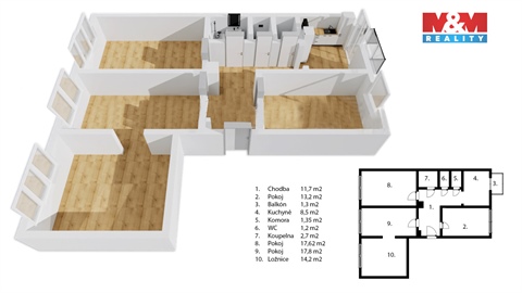 Prodej bytu 4+1, 94 m² - 10