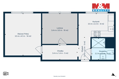 Prodej bytu 2+1, 44 m² 2
