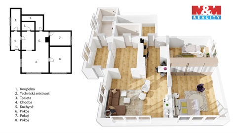 Prodej bytu 3kk, 73 m² - 12