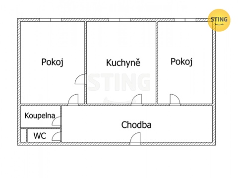 Pronájem bytu 2+1, 58 m² 14