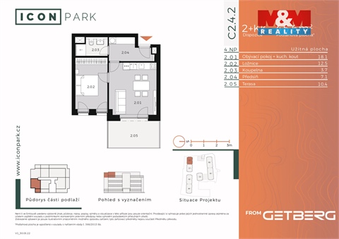 Pronájem bytu 2kk, 46 m² - 20