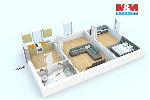 Pronájem bytu 2+1, 53 m² - 2