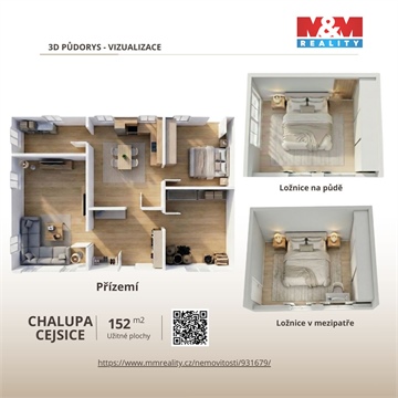 Prodej chaty / chapuly, 152 m² - 26