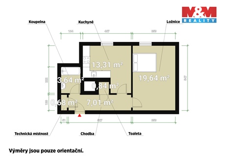 Pronájem bytu 2kk, 45 m² - 4