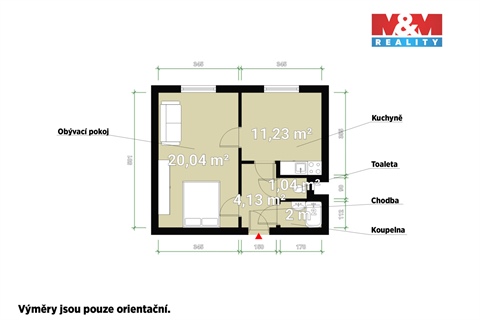 Pronájem bytu 1+1, 39 m² 4
