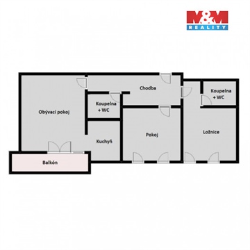 Pronájem bytu 3kk, 70 m² - 16