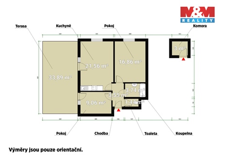 Prodej bytu 3kk, 57 m² - 0