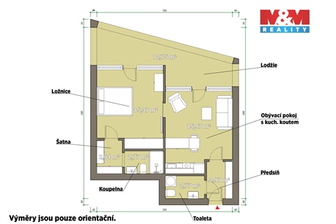 Prodej bytu 2kk, 55 m² - 2