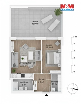 Prodej bytu 2kk, 53 m² - 16