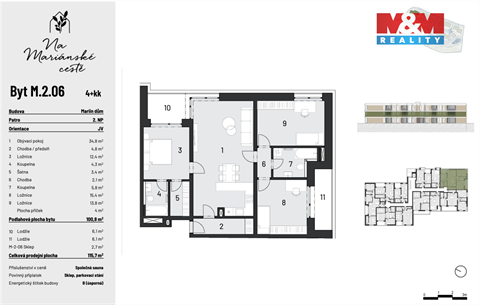 Prodej bytu 4kk, 101 m² - 0
