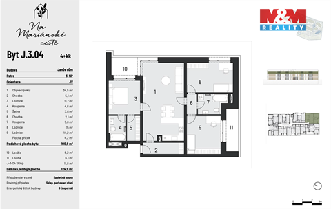 Prodej bytu 4kk, 96 m² - 0