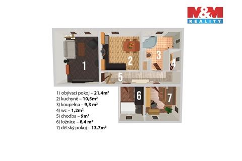 Prodej bytu 3+1, 74 m² 18