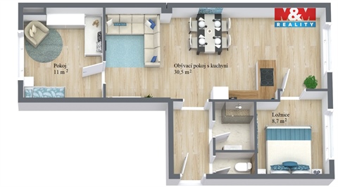 Prodej bytu 3kk, 55 m² - 18